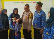 Bhabinkamtibmas Polsek Ngawen Polres Blora Monitoring Pekan Imunisasi Nasional Polio